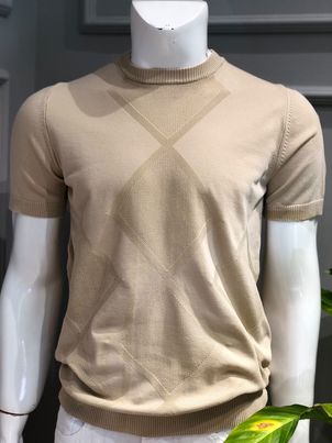 Designed Casual Men's Knit Tshirt