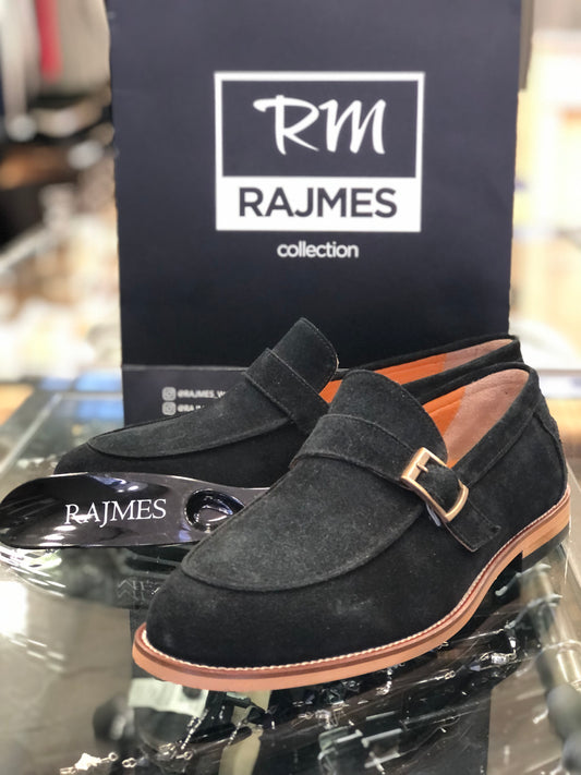 Rajmes buckle-detail suede loafers