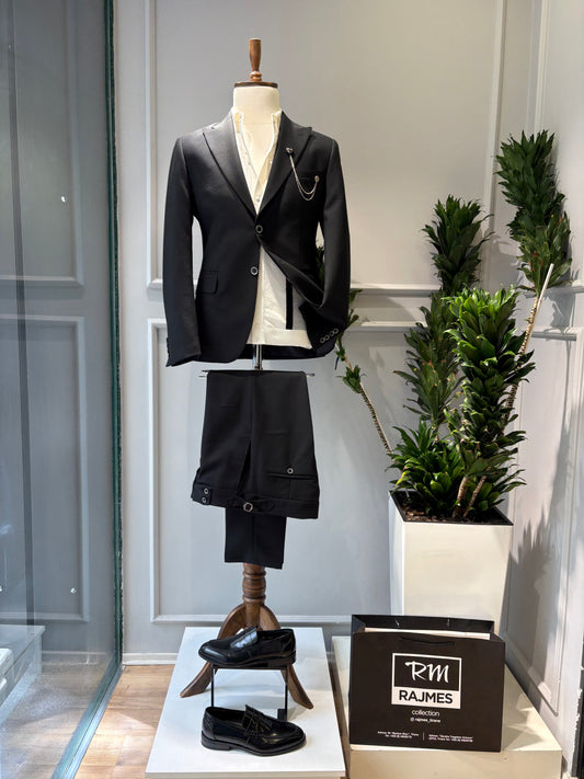 Rajmes slim fit men's suit