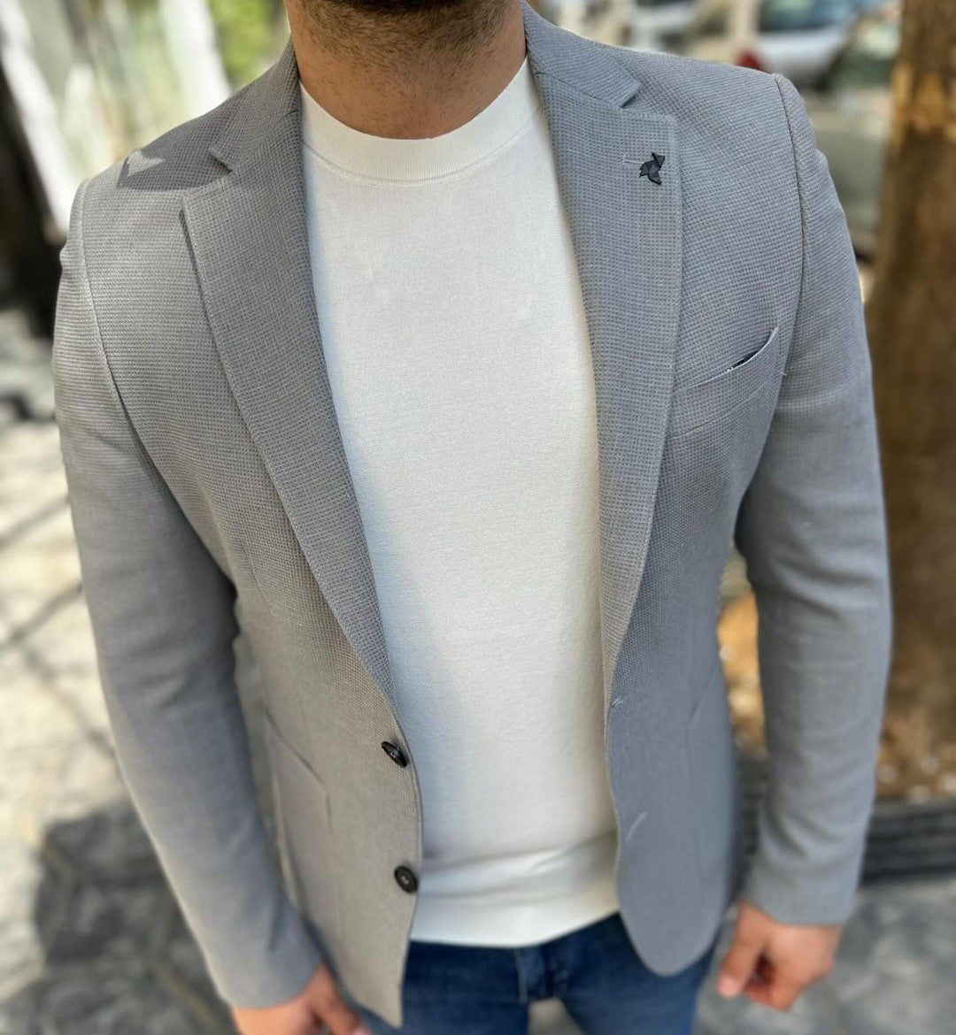 Casual Grey Men's Blazer