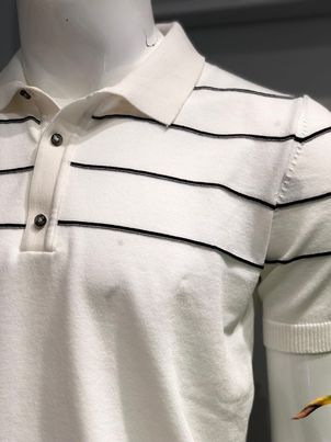 Men's Polo Knit Tshirt with stripe