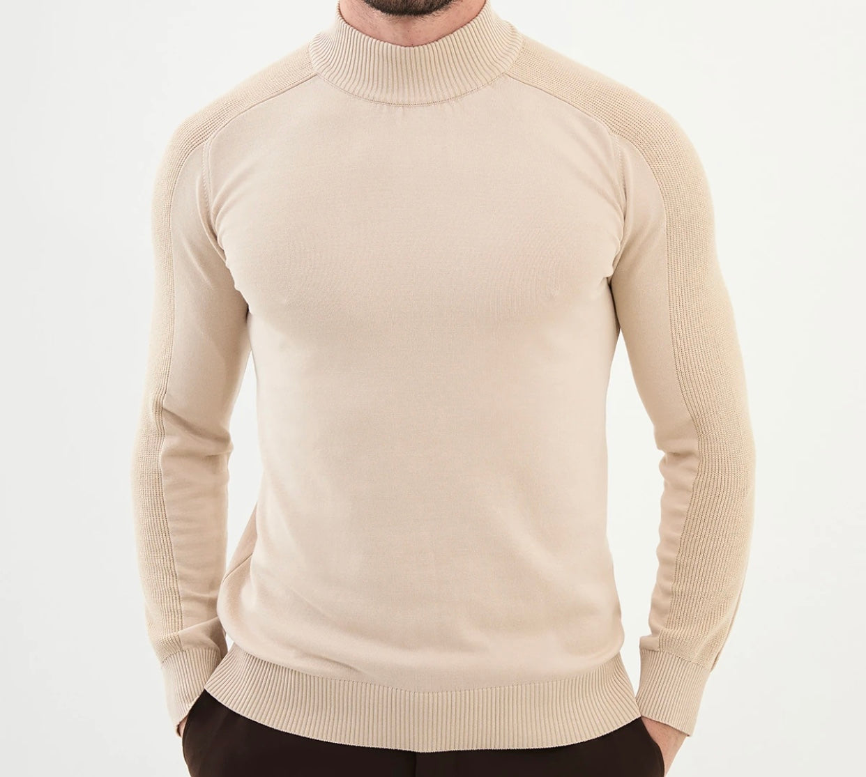 Rajmes half turtle neck men's sweater