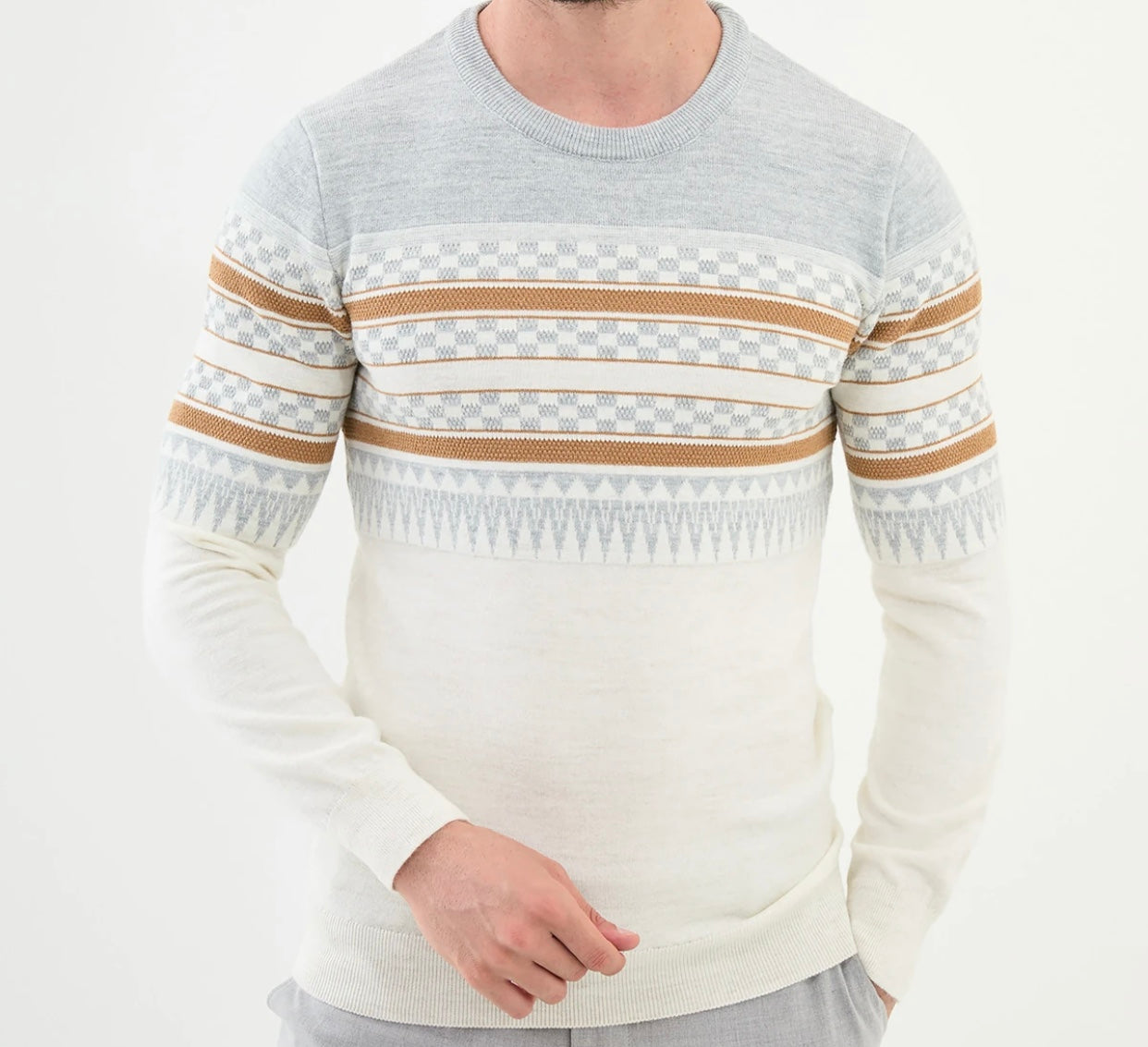 Rajmes men's long sleeve wool sweatshirt