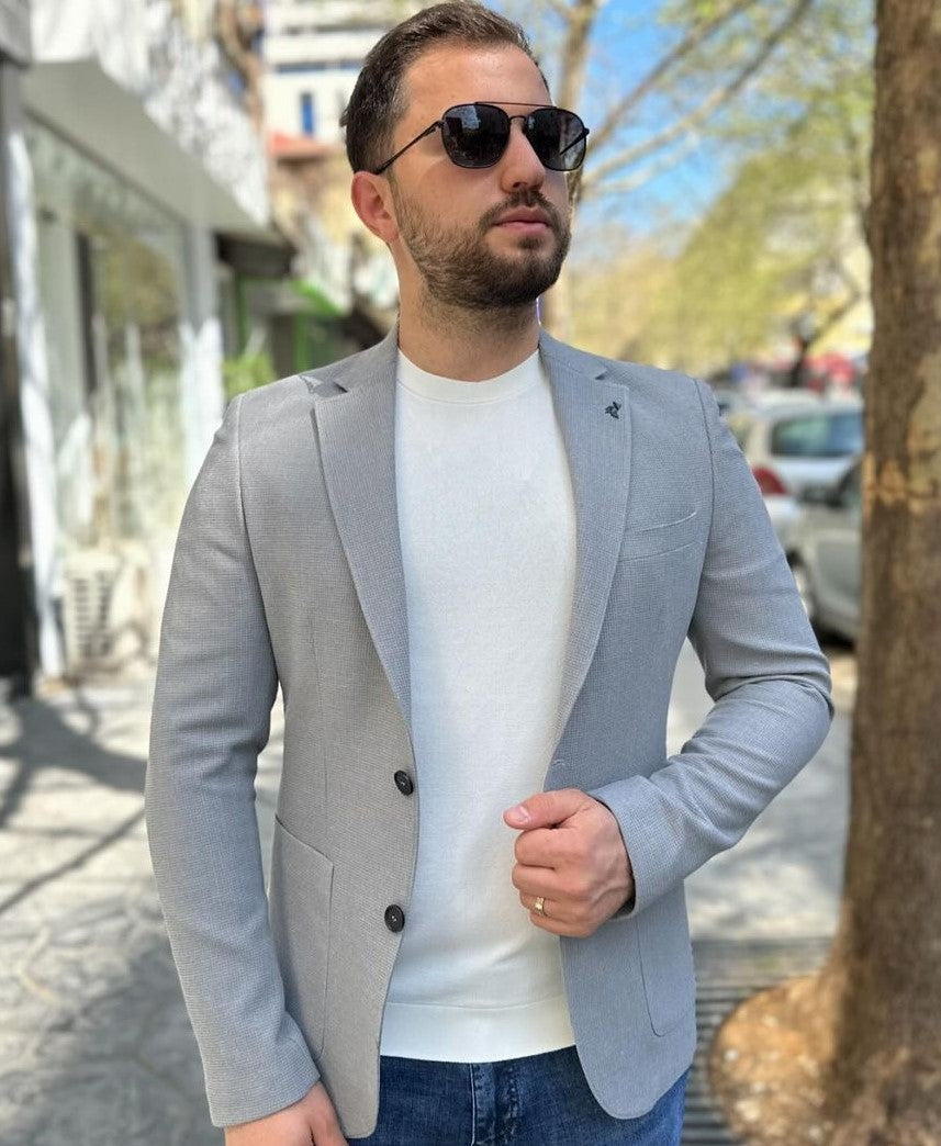 Casual Grey Men's Blazer