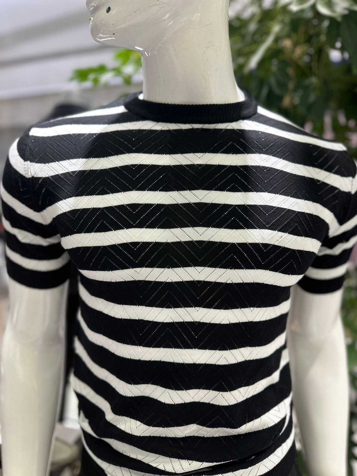 Striped Round Neck T-shirt For Men